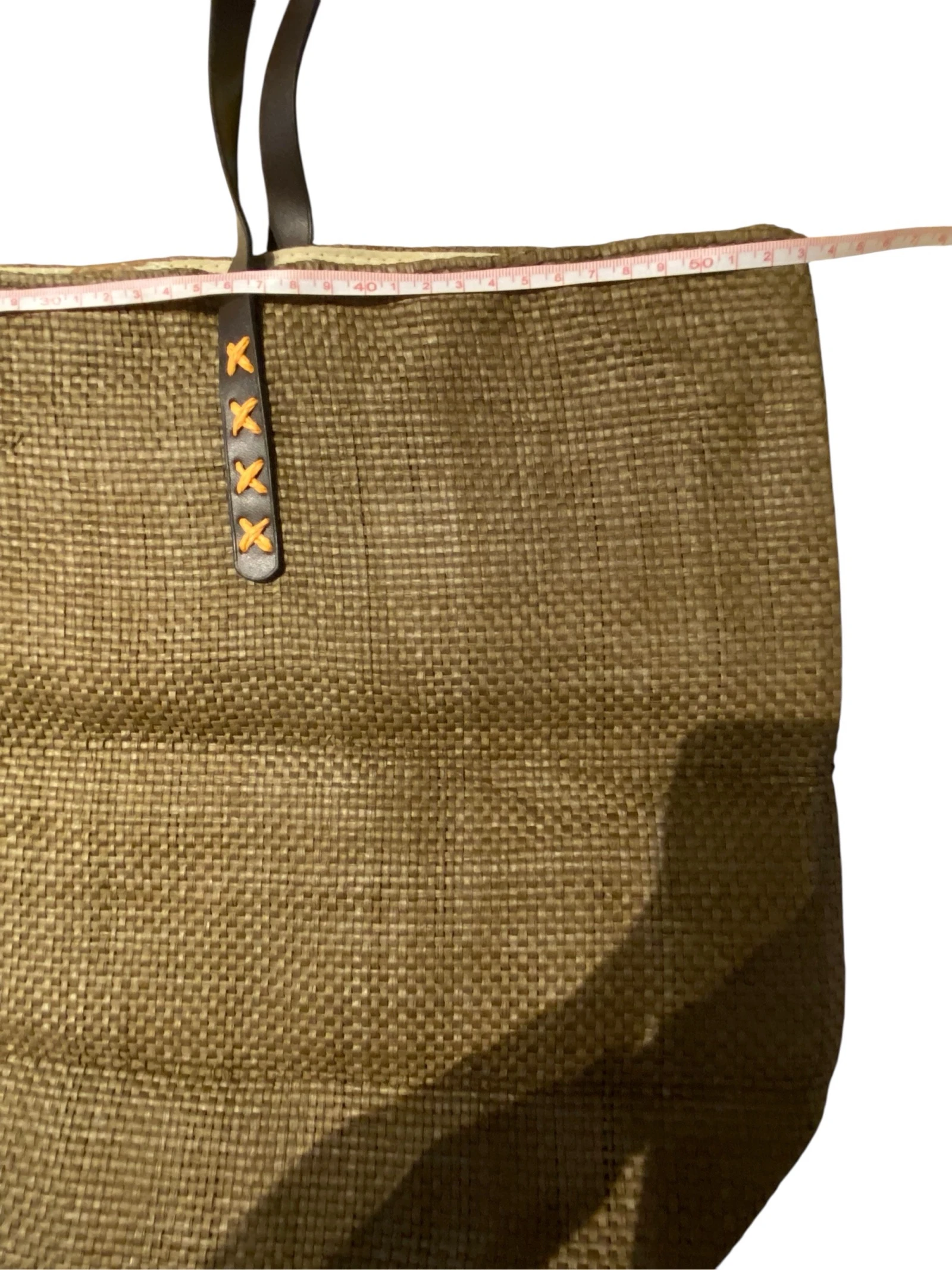 Bolso tote tejido grande vintage | Estilo paja caqui Shopper | Bolso boho de mercado | Bolso de playa de verano – photo 5